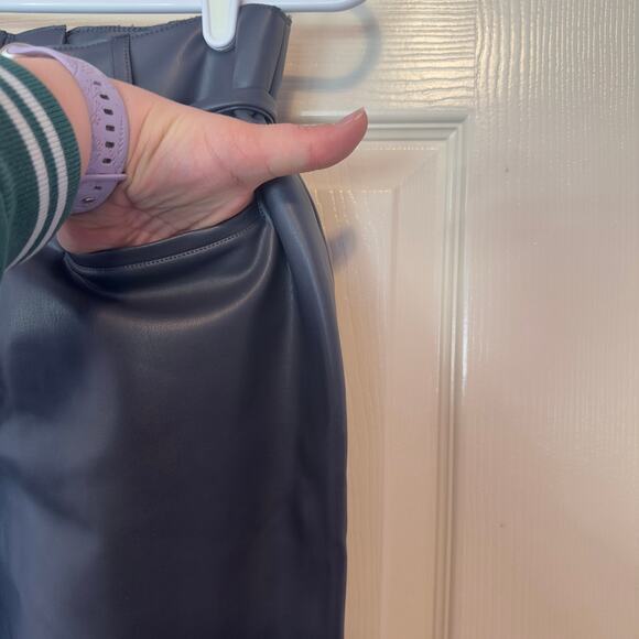 NWT Mayson The Label Vegan Leather Pleat Front Taper Pants Size 0 Periscope - Picture 13 of 13